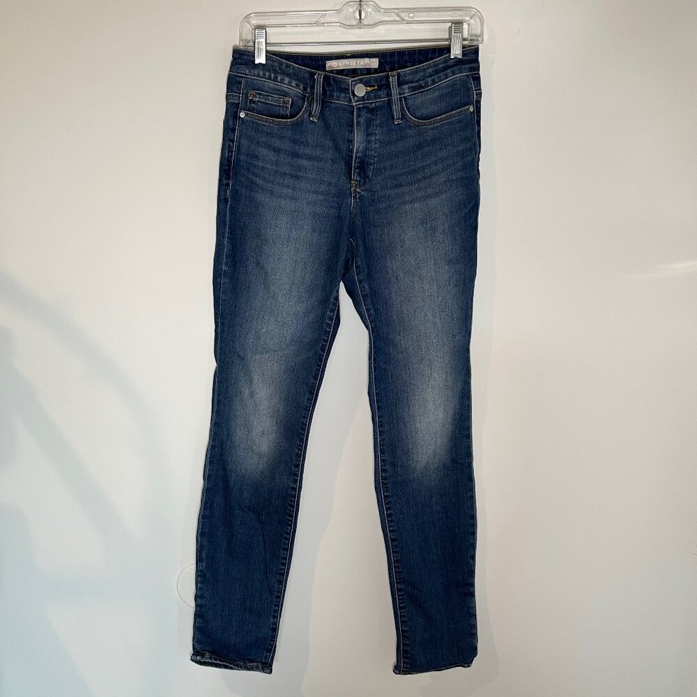 ATHLETA Sculptek Slim Straight Blue Wash Jean Size 4